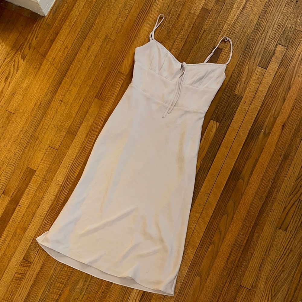 Aritzia Cream Spaghetti Strap Sheath Dress